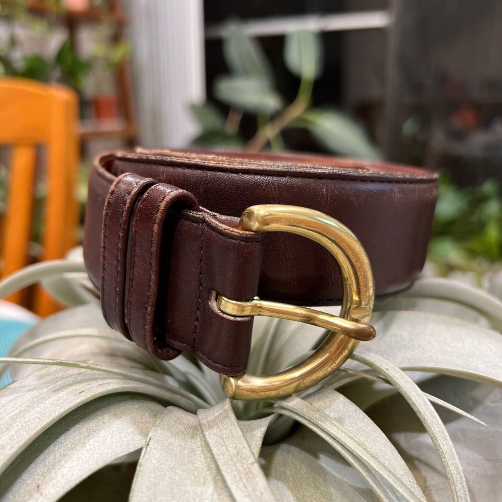 COACH Brown Genuine Leather Belt Size Medium 8500